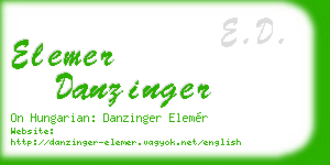 elemer danzinger business card