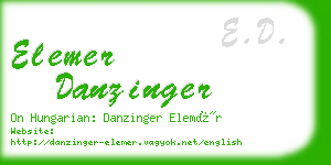 elemer danzinger business card